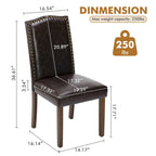 Lot de 2 chaises de salle à manger, chaises de salle à manger modernes du milieu du siècle, chaise longue d'extérieur pour salon et chambre à coucher, chaises d'appoint de cuisine blanches