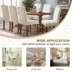Lot de 2 chaises de salle à manger, chaises de salle à manger modernes du milieu du siècle, chaise longue d'extérieur pour salon et chambre à coucher, chaises d'appoint de cuisine blanches