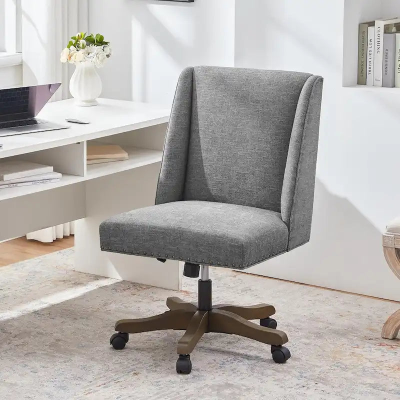 Chaise de bureau à roulettes Huimo, pivotante à 360°