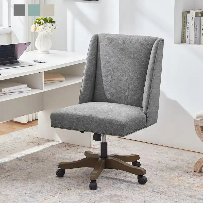 Chaise de bureau à roulettes Huimo, pivotante à 360°