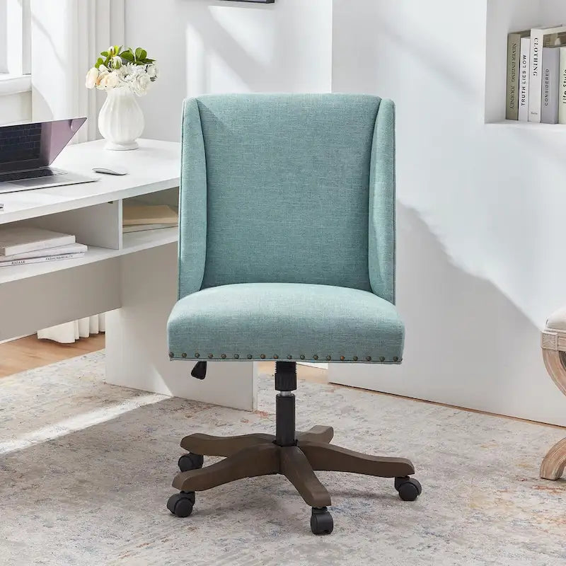 Chaise de bureau à roulettes Huimo, pivotante à 360°