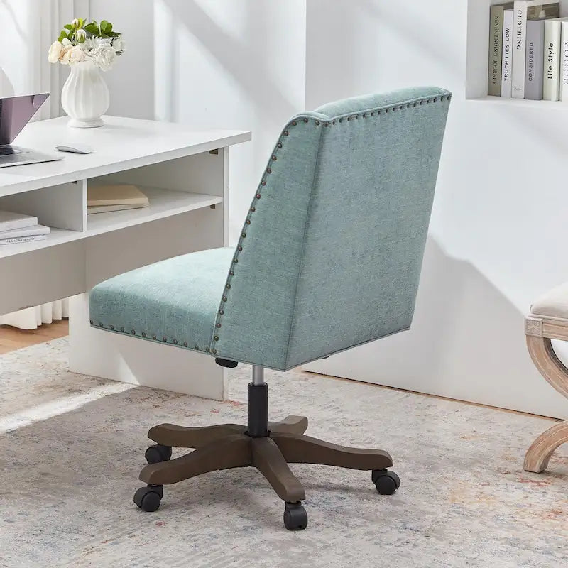 Chaise de bureau à roulettes Huimo, pivotante à 360°