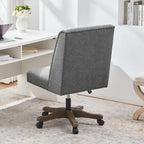 Chaise de bureau à roulettes Huimo, pivotante à 360°