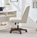 Chaise de bureau à roulettes Huimo, pivotante à 360°