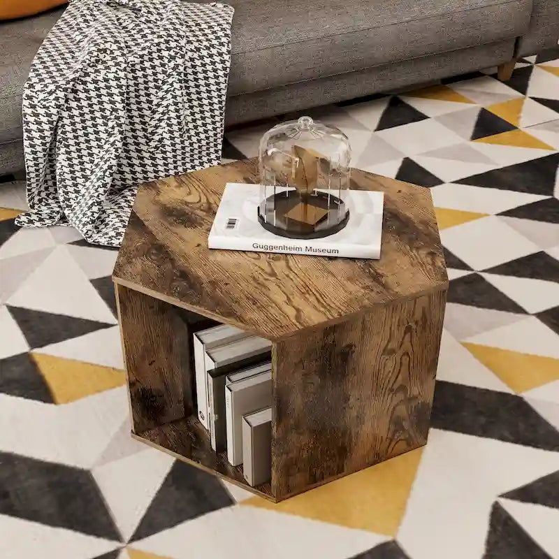 Table basse hexagonale, table d'appoint, table de chevet