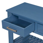 Table console d'entrée avec 4 tiroirs et 2 étagères pour couloir, salons