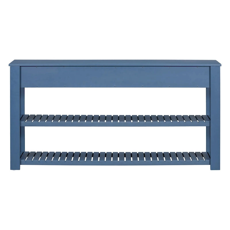 Table console d'entrée avec 4 tiroirs et 2 étagères pour couloir, salons