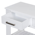 Table console d'entrée avec 4 tiroirs et 2 étagères pour couloir, salons