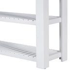 Table console d'entrée avec 4 tiroirs et 2 étagères pour couloir, salons