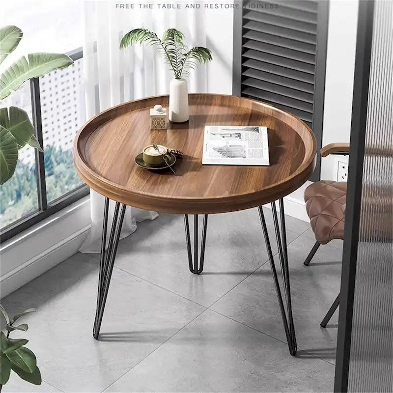 Table Basse de Salon Moderne et Simple en Noyer