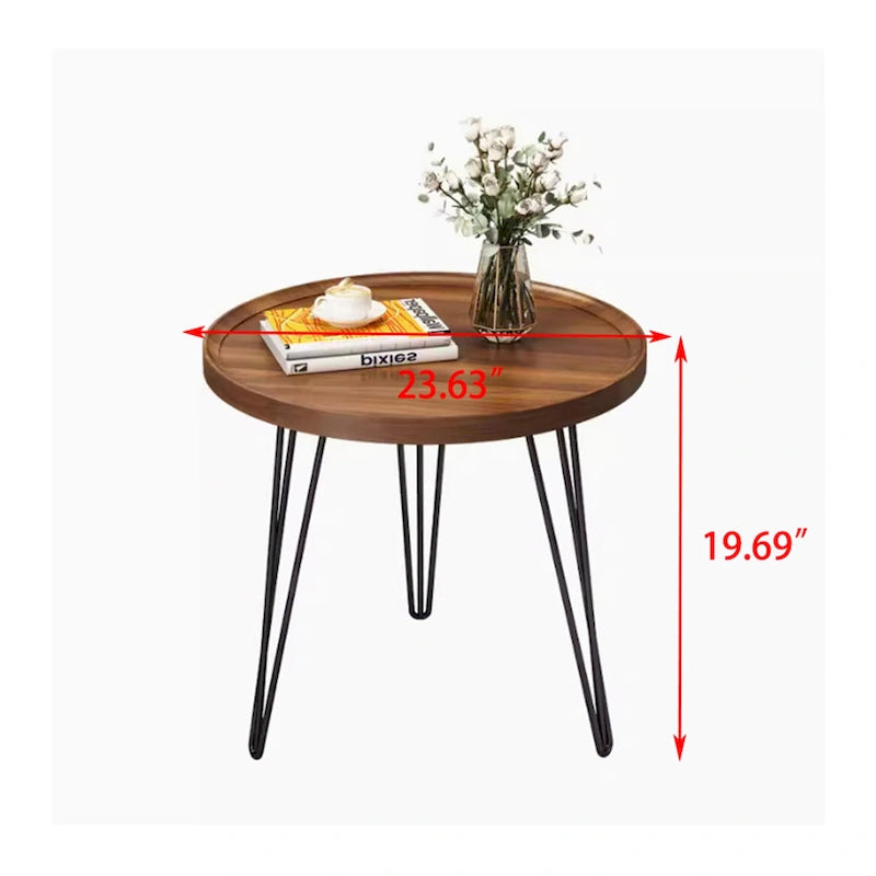 Table Basse de Salon Moderne et Simple en Noyer