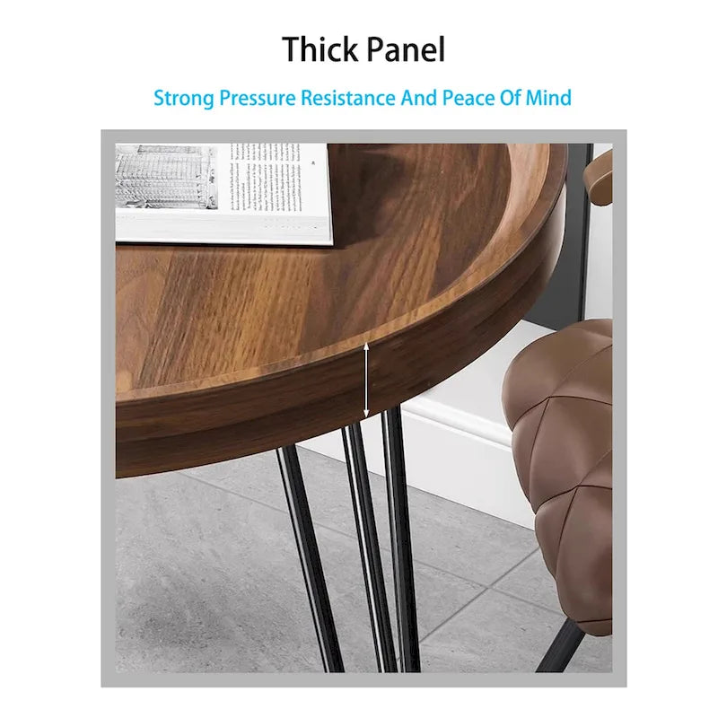 Table Basse de Salon Moderne et Simple en Noyer