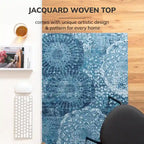 Tapis de chaise Rug’d 91 x 122 cm – Polyester Jacquard, antidérapant, planchers durs et tapis
