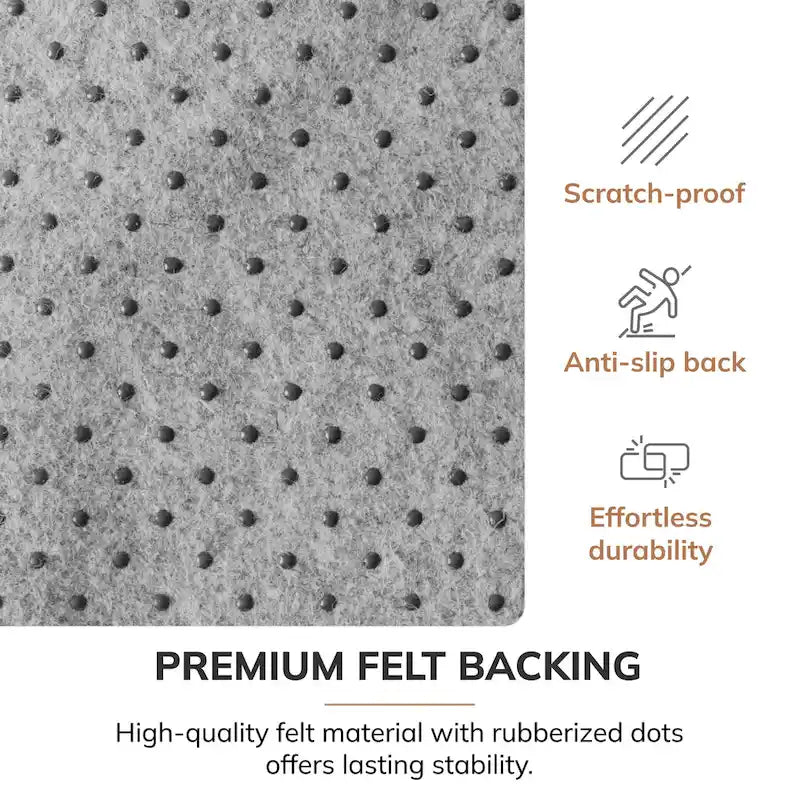 Tapis de chaise Rug’d 91 x 122 cm – Polyester Jacquard, antidérapant, planchers durs et tapis