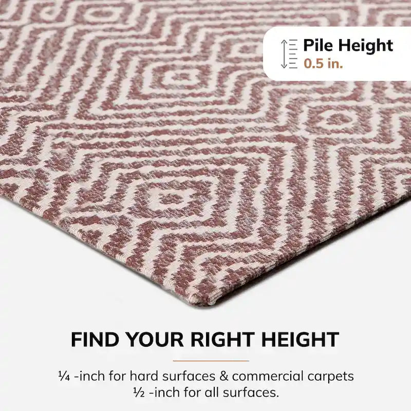 Tapis de chaise Rug’d 91 x 122 cm – Polyester Jacquard, antidérapant, planchers durs et tapis