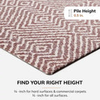 Tapis de chaise Rug’d 91 x 122 cm – Polyester Jacquard, antidérapant, planchers durs et tapis