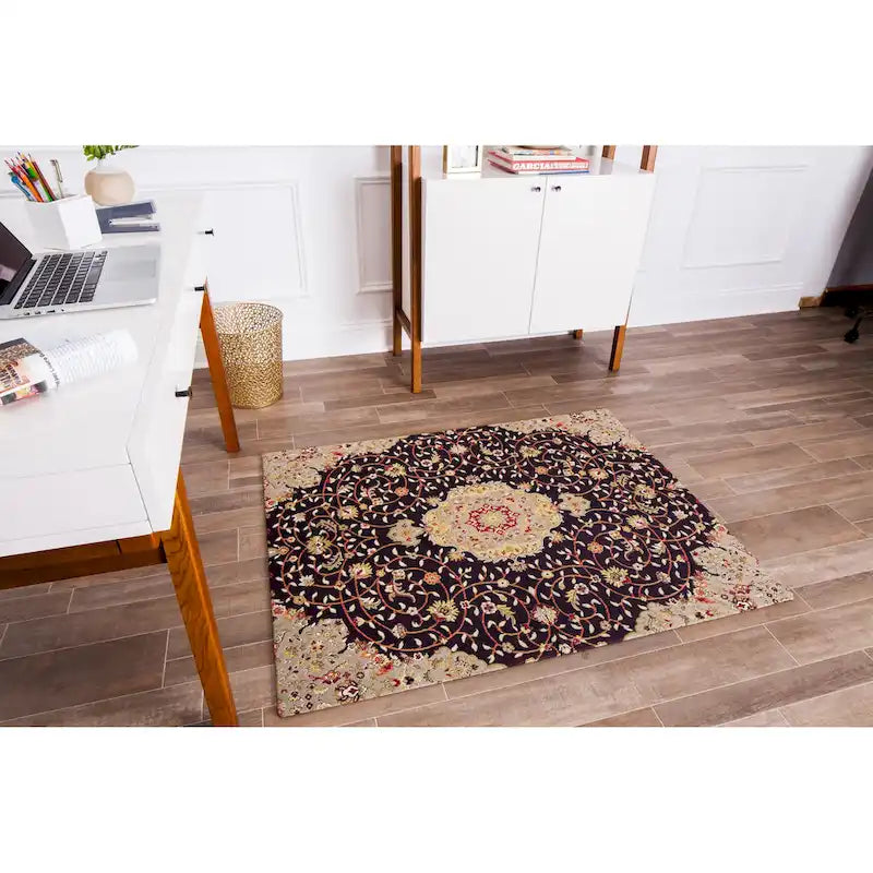 Tapis de chaise Rug’d 91 x 122 cm – Polyester Jacquard, antidérapant, planchers durs et tapis