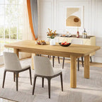 Grand bureau d'ordinateur de 63 pouces, bureau de direction avec pieds en bois massif