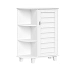 Armoire de rangement de salle de bain et buanderie RiverRidge Brookfield à porte simple, avec étagères ajustables et fixes - Blanc