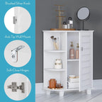 Armoire de rangement de salle de bain et buanderie RiverRidge Brookfield à porte simple, avec étagères ajustables et fixes - Blanc