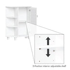 Armoire de rangement de salle de bain et buanderie RiverRidge Brookfield à porte simple, avec étagères ajustables et fixes - Blanc