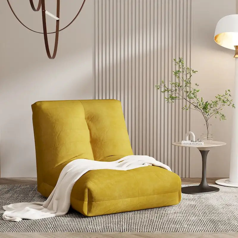 Pouf géant Mieres, canapé de sol paresseux, pouf d'angle pour adultes, canapé Tatami avec remplissage en éponge