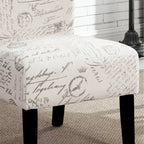 Fauteuil d'appoint contemporain sans accoudoirs en tissu léger imprimé ardoise, pour le salon
