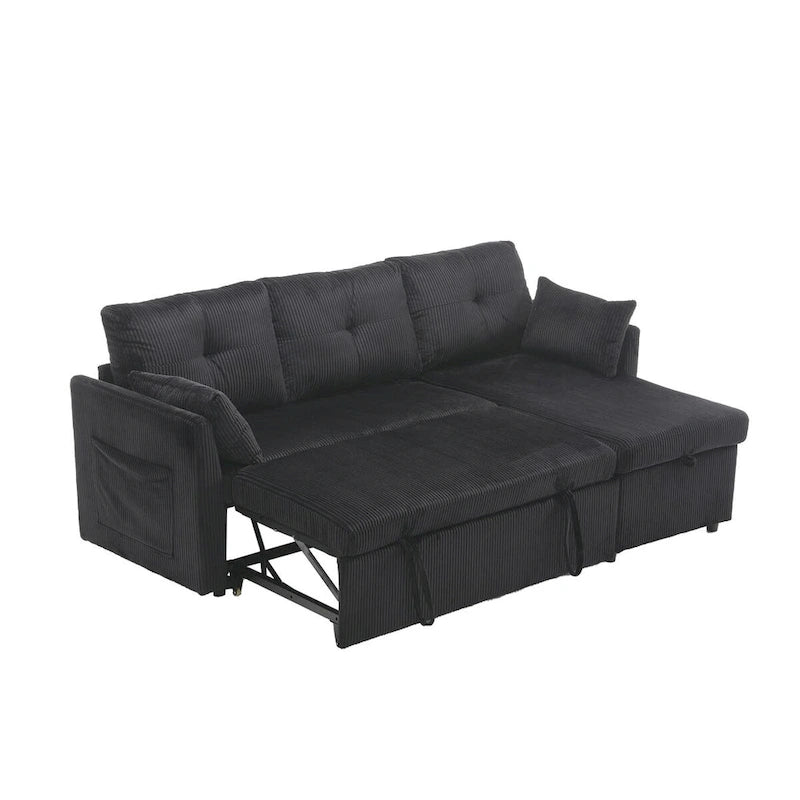 Le canapé d'angle de rangement se déplie en fauteuil relax
