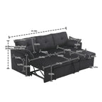 Le canapé d'angle de rangement se déplie en fauteuil relax