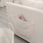Le canapé d'angle de rangement se déplie en fauteuil relax