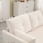 Le canapé d'angle de rangement se déplie en fauteuil relax