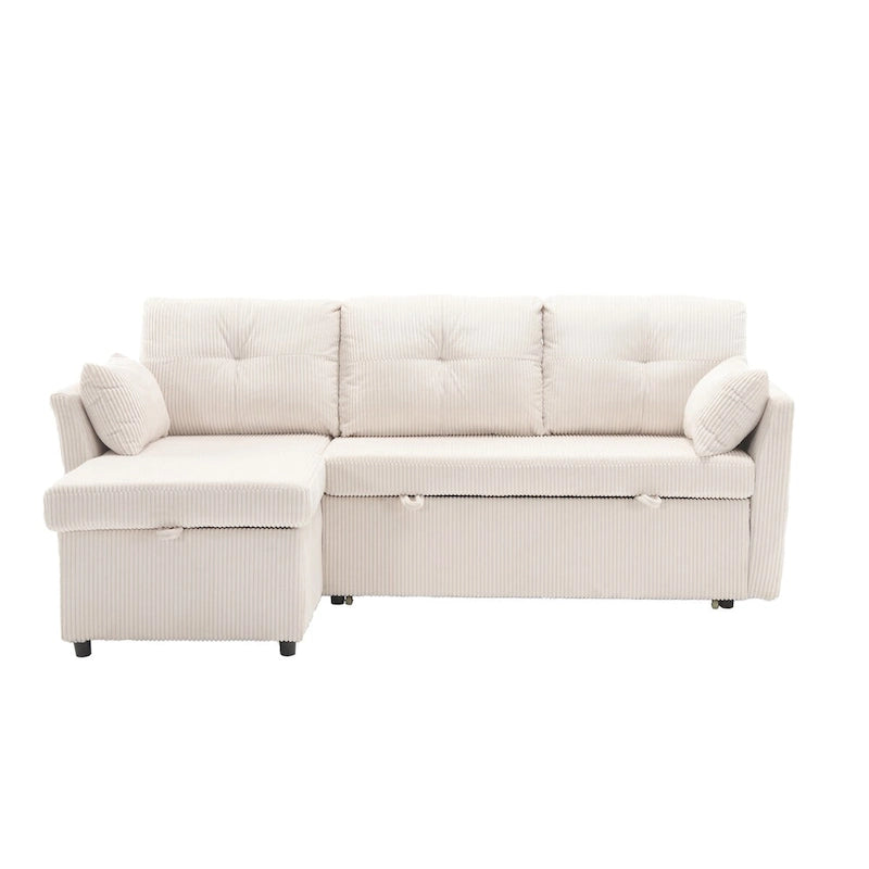 Le canapé d'angle de rangement se déplie en fauteuil relax