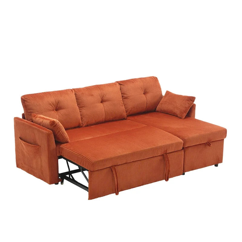 Le canapé d'angle de rangement se déplie en fauteuil relax