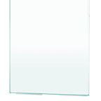 Table basse rectangulaire contemporaine à pieds en verre – Béton clair, 43x24x16"